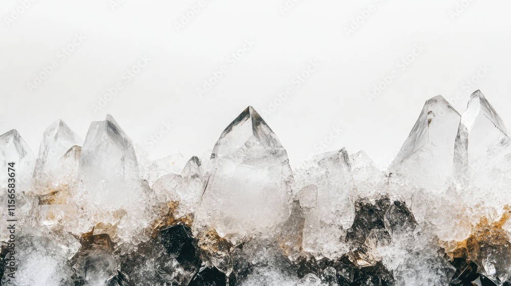 Poster crystal ice texture winter background with copy space for text natural design element in cool tones
