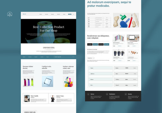 Product Collection Landing Page Design Template