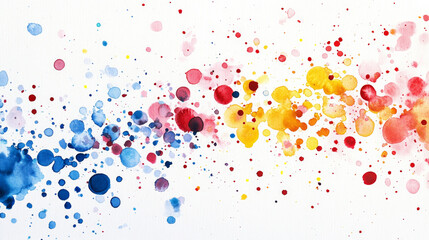 Vibrant watercolor drops create colorful abstract design