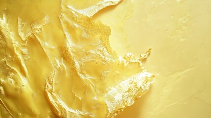 Textured Golden Surface with Metallic Foil Highlights Ideal for Backgrounds or Design Elements