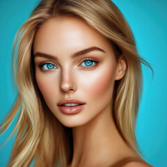 Fototapeta premium A portrait of a blonde girl