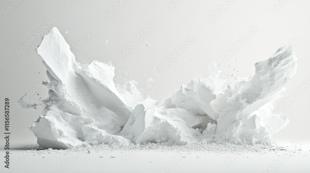 Poster crystallization process aftermath abstract texture with empty copy space for creative design and tex
