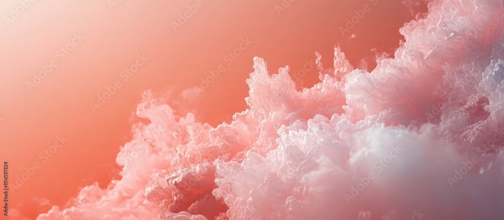 Poster coral colorful abstract background with soft cloudy texture ideal for text overlay and creative desi