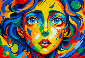 驚きと戸惑いの表情をした女性,AI画像,Generative AI