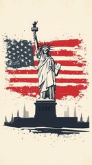 Obraz premium icon logo America USA, 09:16