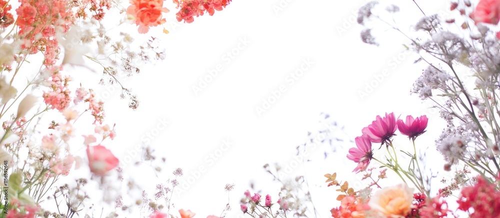 Aufkleber floral background with data analysis concept for tableau integration featuring empty space for your 
