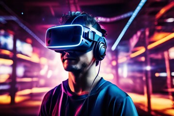 a character wearing a vr headset experiencing immersive training