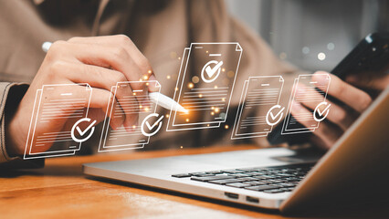 Online assessment and survey concept. Online assessments, surveys, exams, or quizzes. digital...
