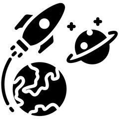 Fototapeta premium Space Exploration Icon