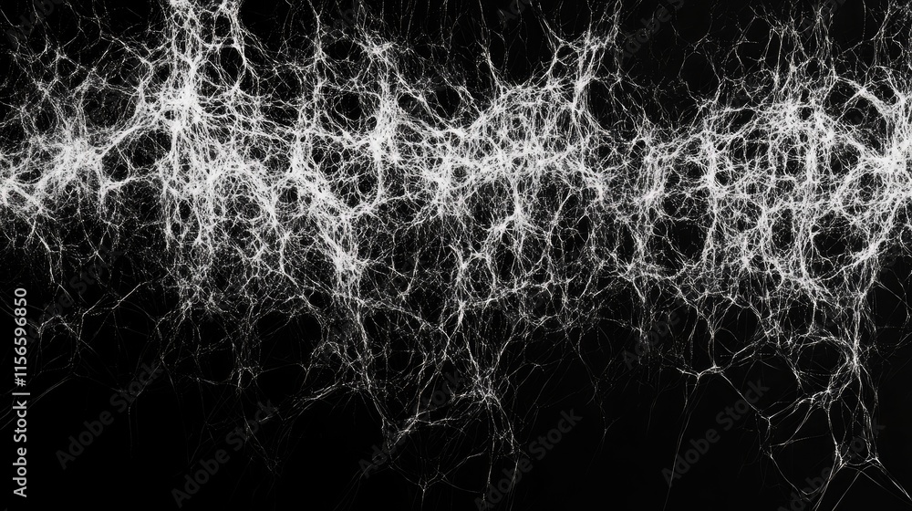 Poster Electric Neural Network Background with Digital Synapses and Blank Space for Text Use in Technology or Science Concept Illustrations