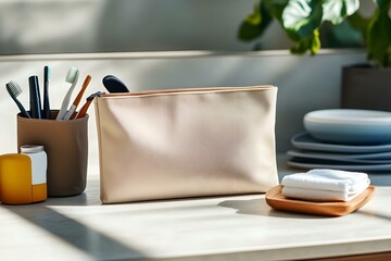 Elegant Necessaire Bag for Miscellaneous Use in Bathroom and Travel for Stylish and Professional Presentation