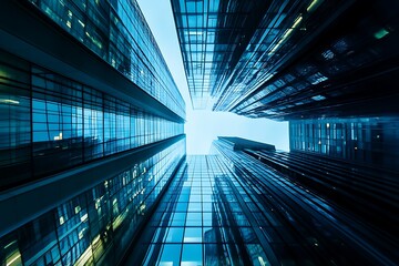 Obraz premium Modern skyscrapers, city architecture, business district