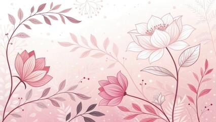 Elegant floral design with soft pink hues and delicate details