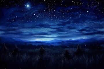 Fototapeta premium a starry night a clear night sky is filled with twinkling stars