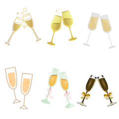 two glasses of champagne