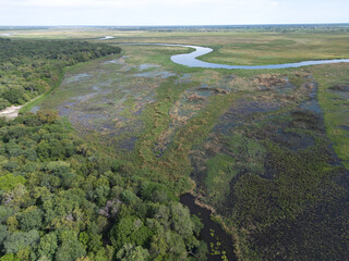 Der Okavangofluss im Okavangodelta in Botswana