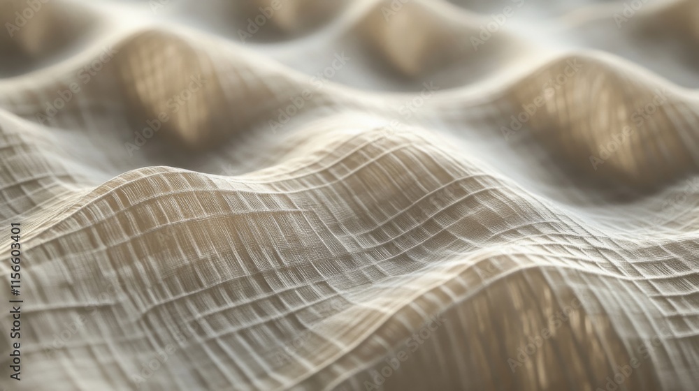Poster abstract beige fabric texture with wave pattern.