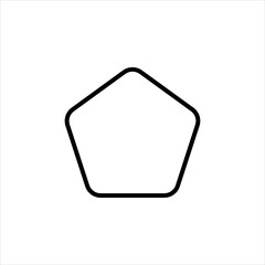 Pentagon shape icon vector illustration. Eps 10. 