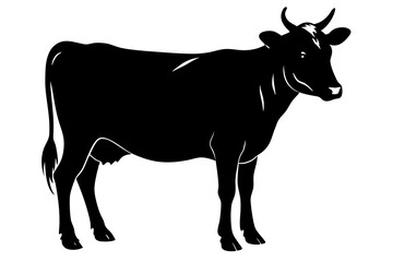Fototapeta premium Cow Silhouette vector illustration