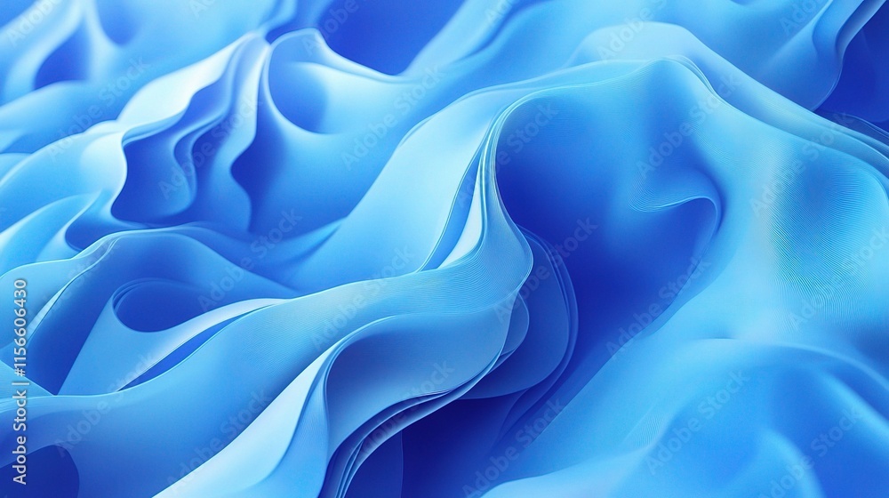 Poster abstract blue light shape background with dynamic curves and waves