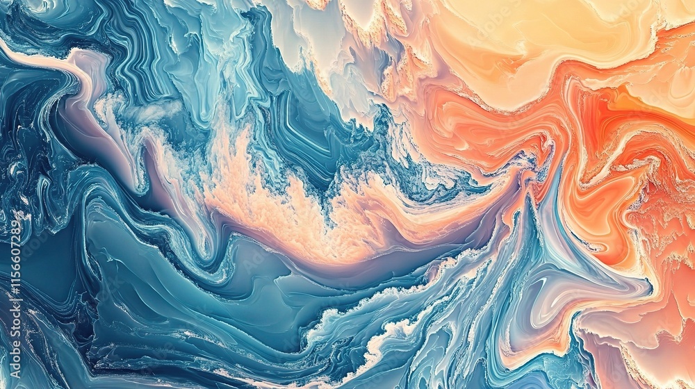 Poster Dynamic Fluid Wave Patterns with Bright Gradients and Textures