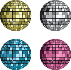 disco ball vector, party vector illustration