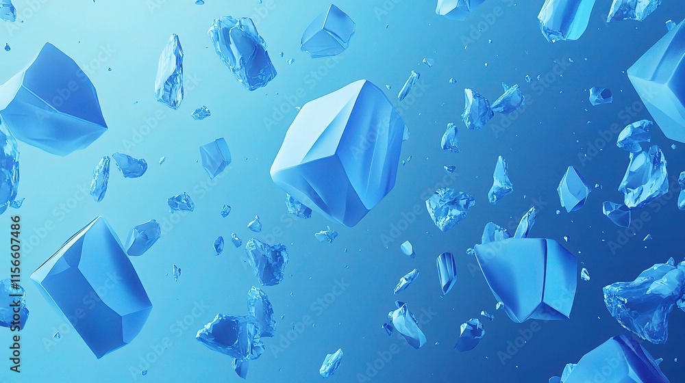 Aufkleber abstract blue gradient banner with minimal design elements