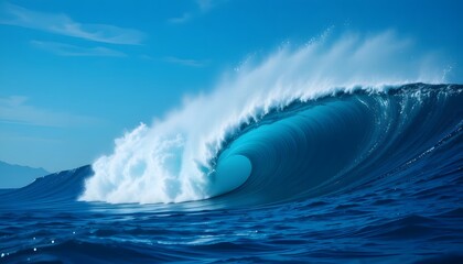 The Mighty Surge: A Majestic Ocean Wave in Motion
