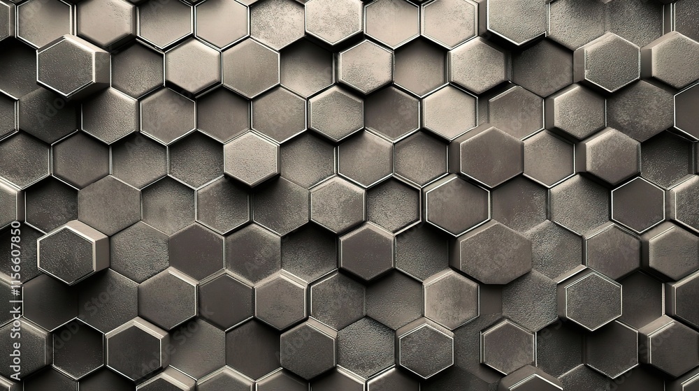 Poster geometric polygonal mesh wall structure in 3d format design