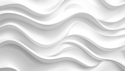 Fototapeta premium A smooth, textured surface featuring flowing white waves, creating a modern and elegant appearance.