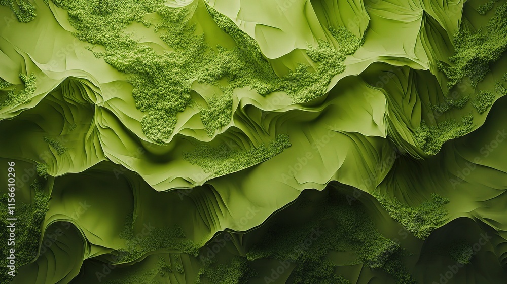 Poster modern abstract green background design with textured layers