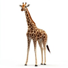 Obraz premium 3d Giraffe isolated on white background