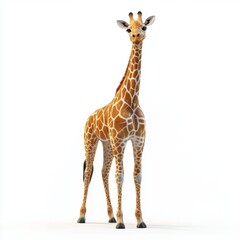 Naklejka premium 3d Giraffe isolated on white background