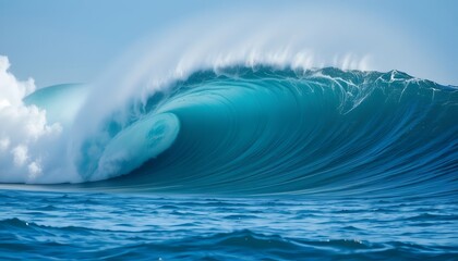 The Mighty Surge: A Majestic Ocean Wave in Motion