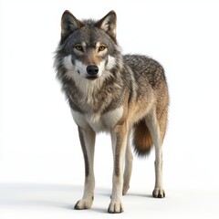 Fototapeta premium 3d wolf isolated on white background