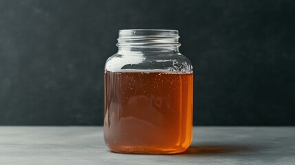 Homemade Honey Jar Close-Up Kitchen Food Rustic Atmosphere Detailed View Organic Concept for SEO Impact