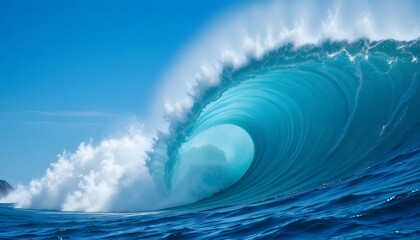 The Mighty Surge: A Majestic Ocean Wave in Motion