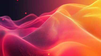 Abstract Orange and Pink Waves 