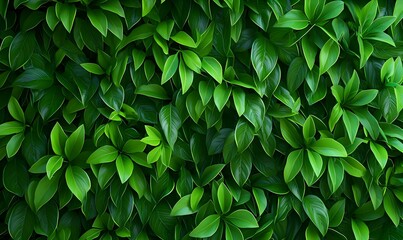 Fototapeta premium Lush Green Leaves Texture for Natural and Floral Backgrounds