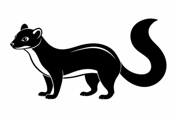 American Marten silhouette icon vector