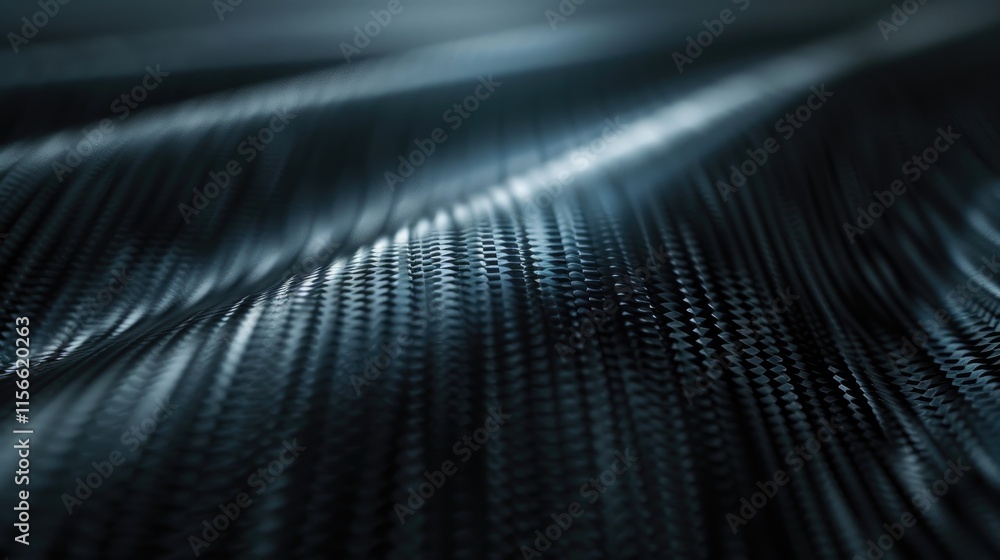 Poster Abstract image of textured material with flowing lines and a dark color palette.