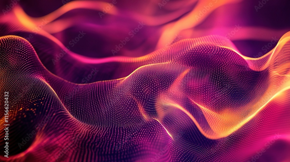 Aufkleber abstract technology background with colorful waves and patterns