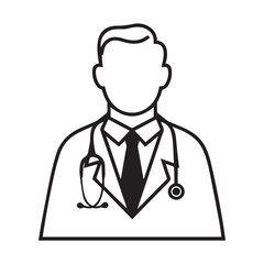 doctor icon vector silhouette