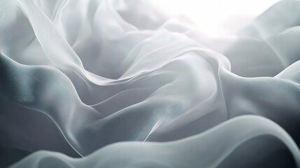 Obraz premium Flowing Gray Smoke Waves Abstract Design in Soft Tones