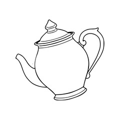 hand drawing of a simple teapot illustration