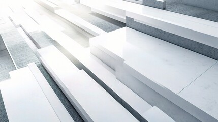 Obraz premium Modern Abstract White and Gray Background with Striped Design Elements