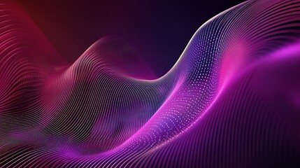 Abstract Waves in Pink and Purple Colors for Technology Background