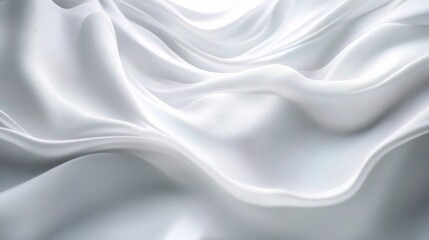 Fototapeta premium Smooth Abstract White Wave Texture Background with Gradients