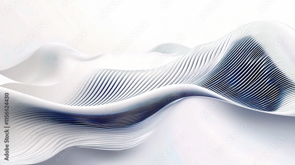 Poster abstract flow: a mesmerizing abstract composition of flowing lines and curves, evoking a sense of mo