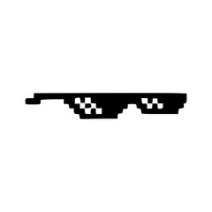 vector line art drawing of a sunglasses
